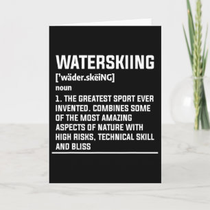 Waterskiing Definition Water Skier Skiing Card