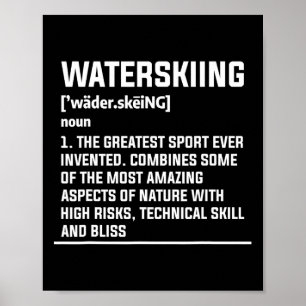 Waterskiing Definition Water Skier Skiing  Poster