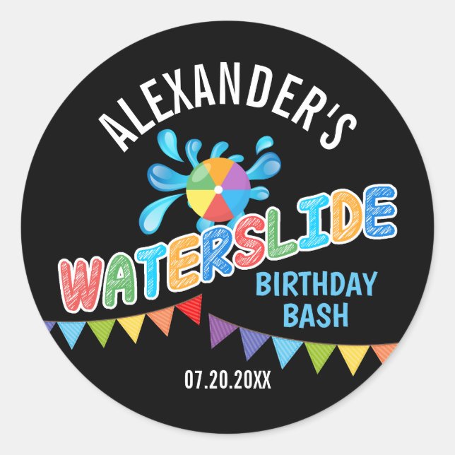 Waterslide Party Sticker (Front)