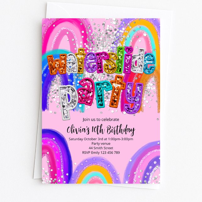 Waterslide Summer Party Birthday Invitation (Creator Uploaded)