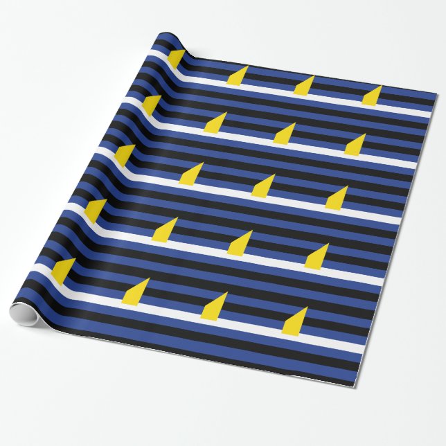 WATERSPORTS PRIDE FLAG WRAPPING PAPER (Unrolled)