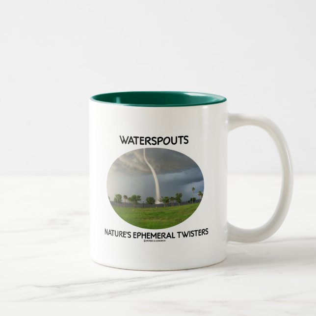 Waterspouts Nature's Ephemeral Twisters Two-Tone Coffee Mug (Right)