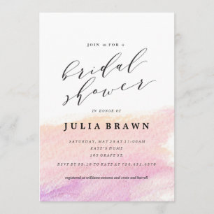 WATERTCOLOR WASH bridal shower invitation