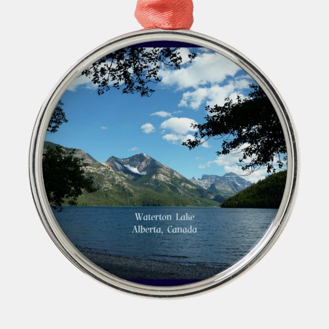 Waterton Lake, Alberta, Canada, Metal Tree Decoration (Front)