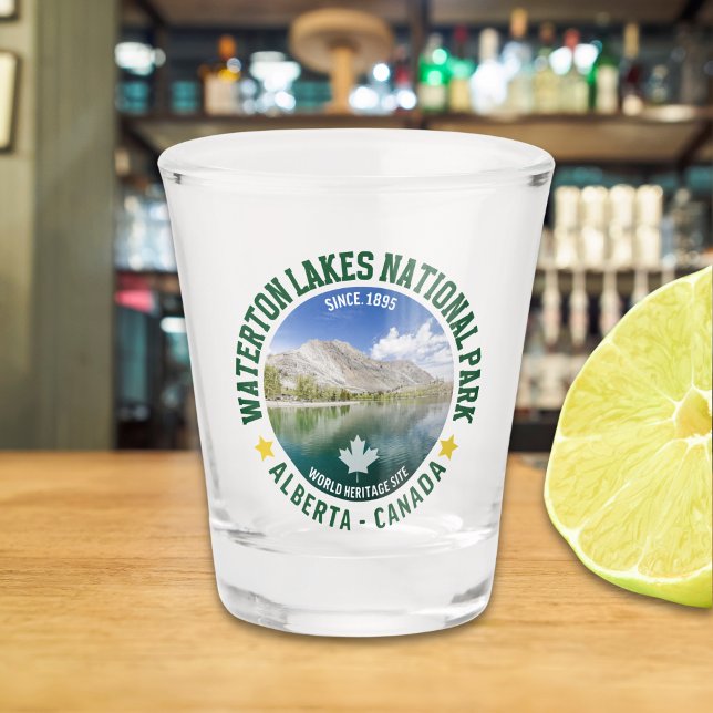 Waterton Lakes Alberta Canada Shot Glass (Creator Uploaded)