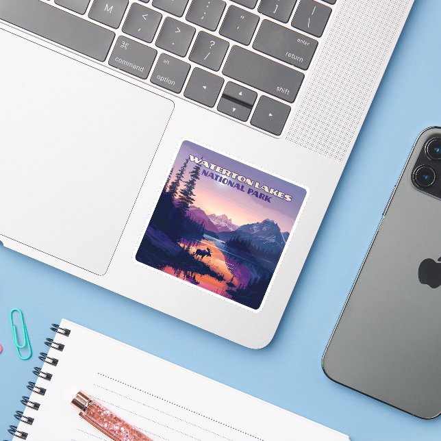 Waterton Lakes National Park Canada Alberta  (Laptop w/ iPhone)