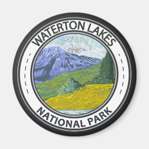 Waterton Lakes National Park Canada Badge Magnet
