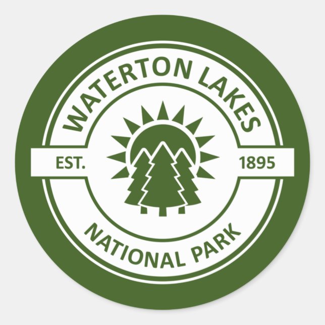 Waterton Lakes National Park Classic Round Sticker (Front)