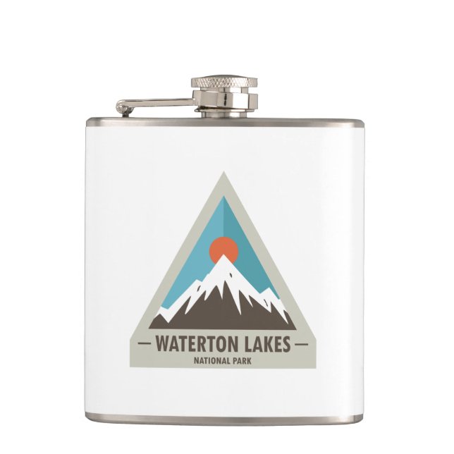 Waterton Lakes National Park Hip Flask (Front)