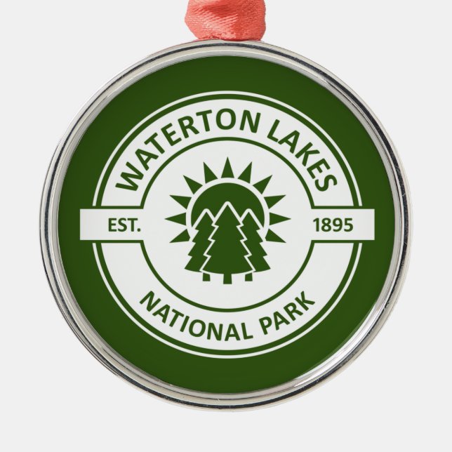Waterton Lakes National Park Metal Tree Decoration (Front)