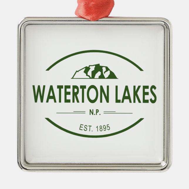Waterton Lakes National Park Metal Tree Decoration (Front)