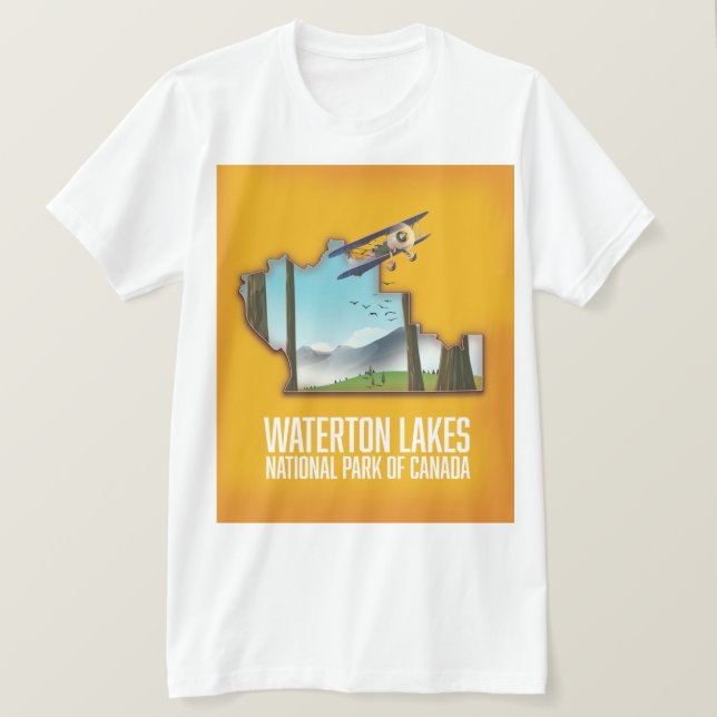 Waterton Lakes National Park of Canada Art Print T-Shirt (Design Front)