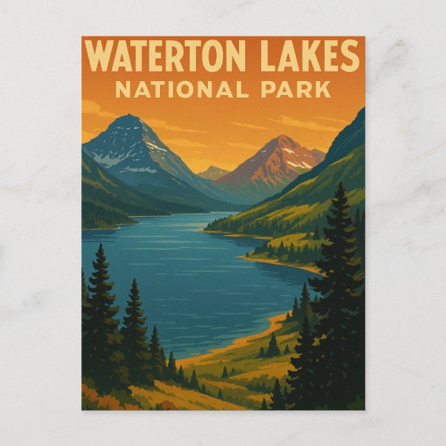 Waterton Lakes National Park Postcard (Front)