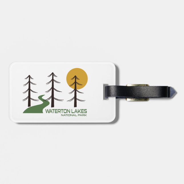 Waterton Lakes National Park Trail Luggage Tag (Back Horizontal)