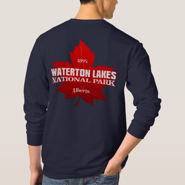Waterton Lakes NP (maple leaf) T-Shirt (Back)