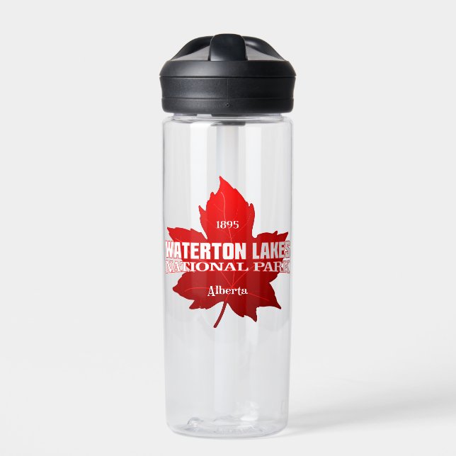 Waterton Lakes NP (maple leaf)  Water Bottle (Front)