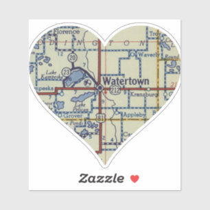 Watertown SD Vintage Map