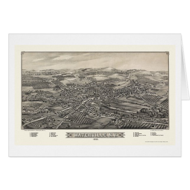 Waterville, NY Panoramic Map - 1885 (Front Horizontal)