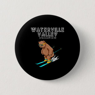 Waterville Valley New Hampshire - Funny Ski Grizzl 6 Cm Round Badge