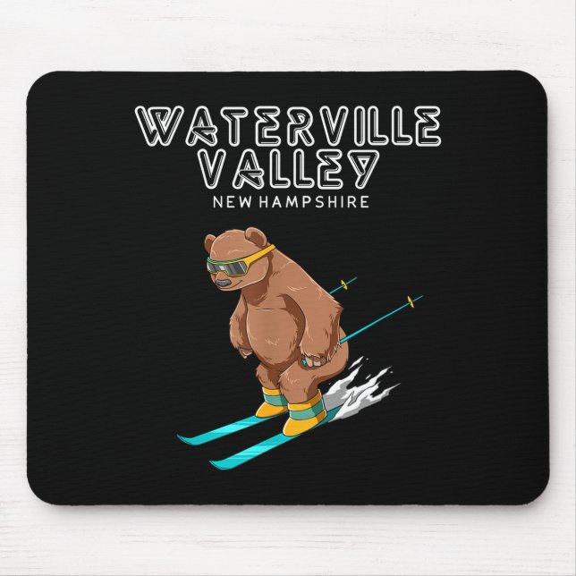 Waterville Valley New Hampshire - Funny Ski Grizzl Mouse Pad (Front)