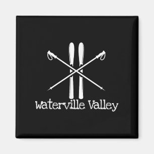 Waterville Valley Rustic Ski Skis Skiing Poles Ski Magnet
