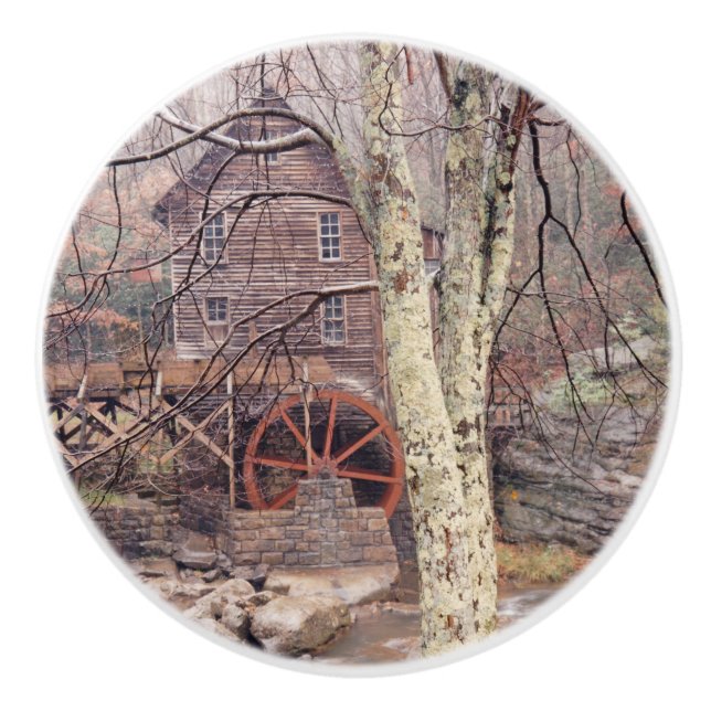 Waterwheel Ceramic Knob (Front)