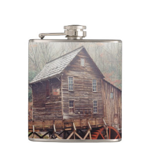 Waterwheel Hip Flask
