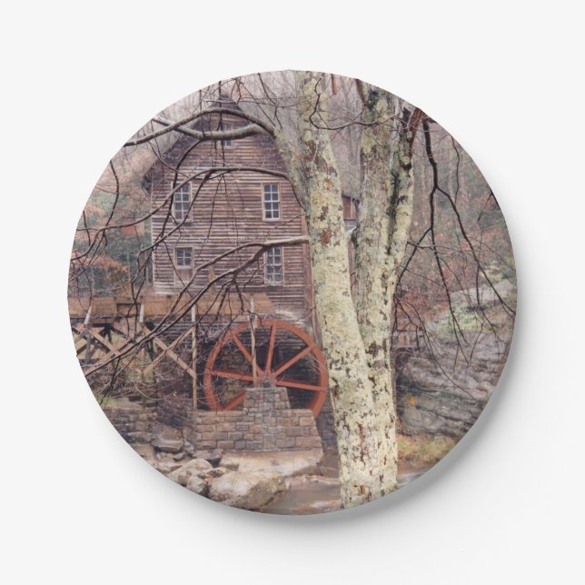 Waterwheel Paper Plate (Front)