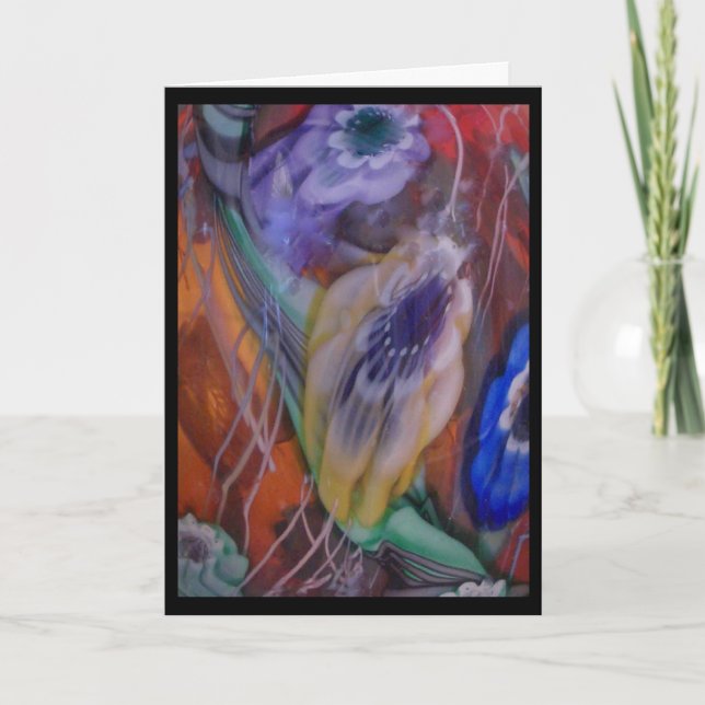 Watery Flowers Easter Holiday Card (Front)