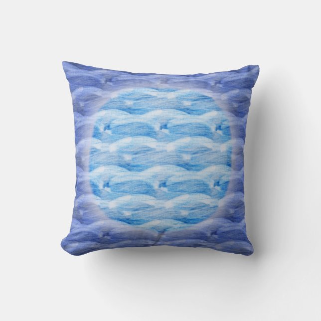 Watery Moon Pillow (Front)