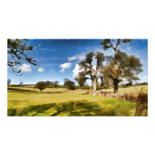Watery Winter Fields Photo Print