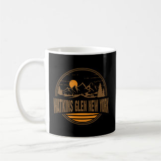 Watkins Glen New York Mountain Print Coffee Mug