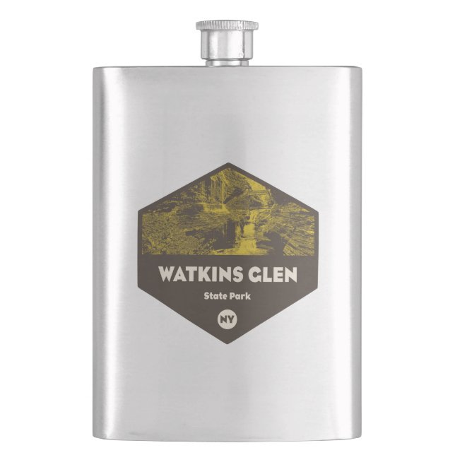 Watkins Glen State Park New York Hip Flask (Front)
