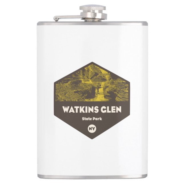 Watkins Glen State Park New York Hip Flask (Front)
