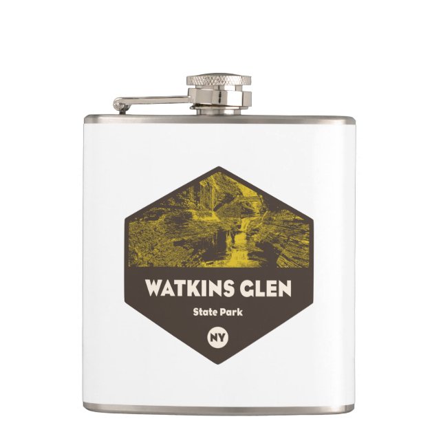 Watkins Glen State Park New York Hip Flask (Front)