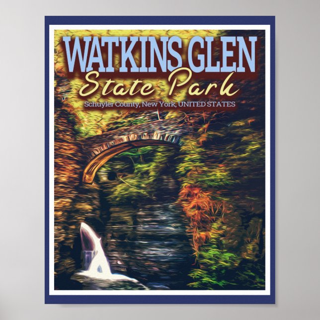 WATKINS GLEN STATE PARK - NEW YORK UNITED STATES POSTER (Front)