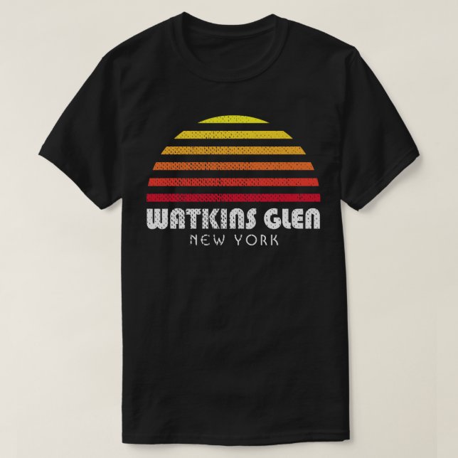 Watkins Glen State Park New York Waterfalls Gorges T-Shirt (Design Front)