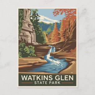 Watkins Glen State Park, Stylist Postcard