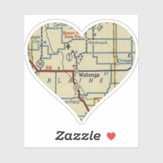 Watonga OK Retro Map