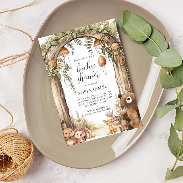 Watrercolor Woodland Baby Shower Invitation (Creator Uploaded)