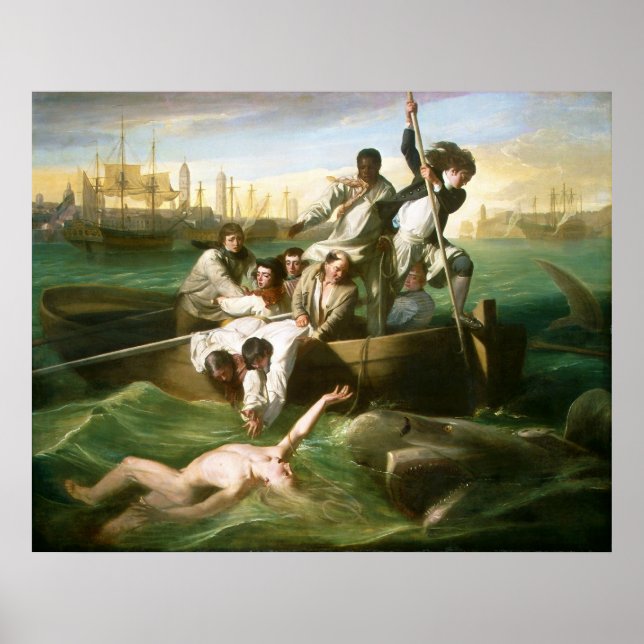 Watson and the Shark by John Singleton Copley Poster (Front)