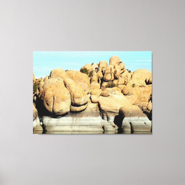 watson lake granite rocks wrapped canvas (Front)