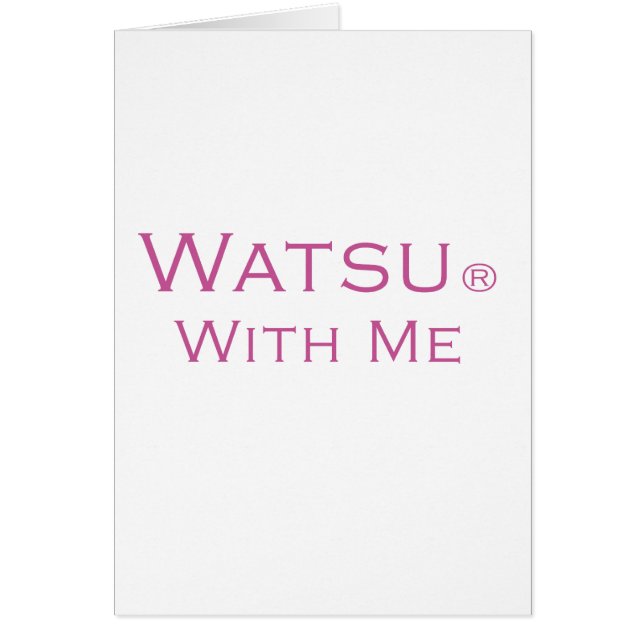 Watsu With Me (Front)