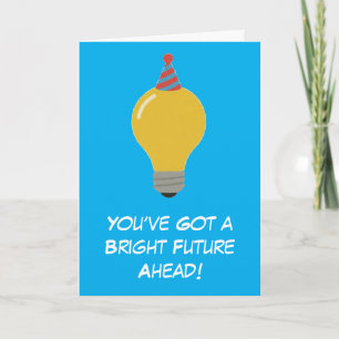 Watt a Brilliant Idea Birthday Illustration Card