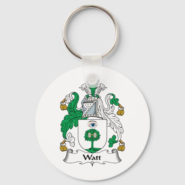 Watt Family Crest Key Ring (Front)