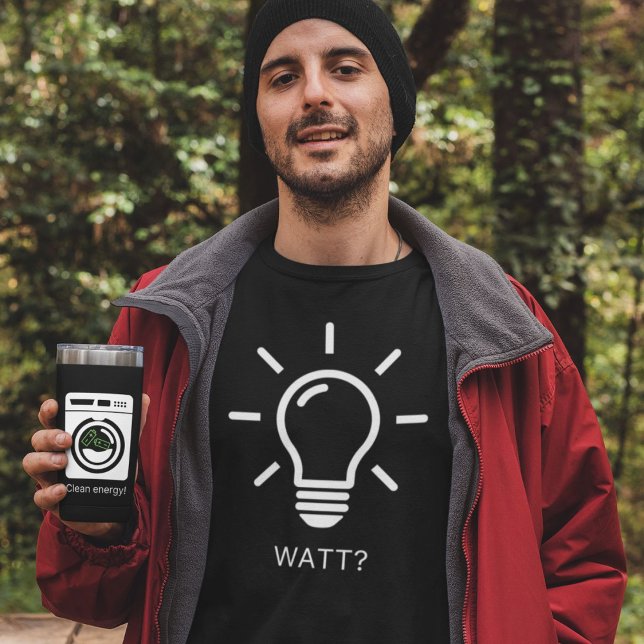Watt? Lightbulb Funny Pun T-Shirt (Creator Uploaded)