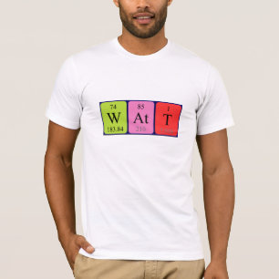 Watt periodic table name shirt