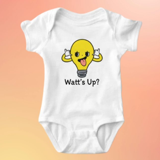 Watt’s Up? Cute Light Bulb Baby Bodysuit (Creator Uploaded)