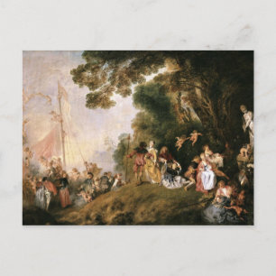 Watteau, Jean-Antoine Art Postcard