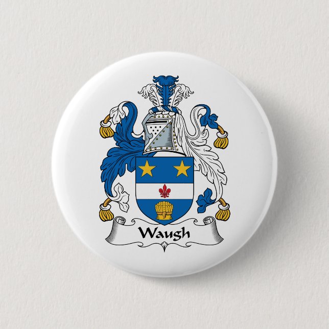 Waugh Family Crest 6 Cm Round Badge (Front)